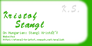 kristof stangl business card